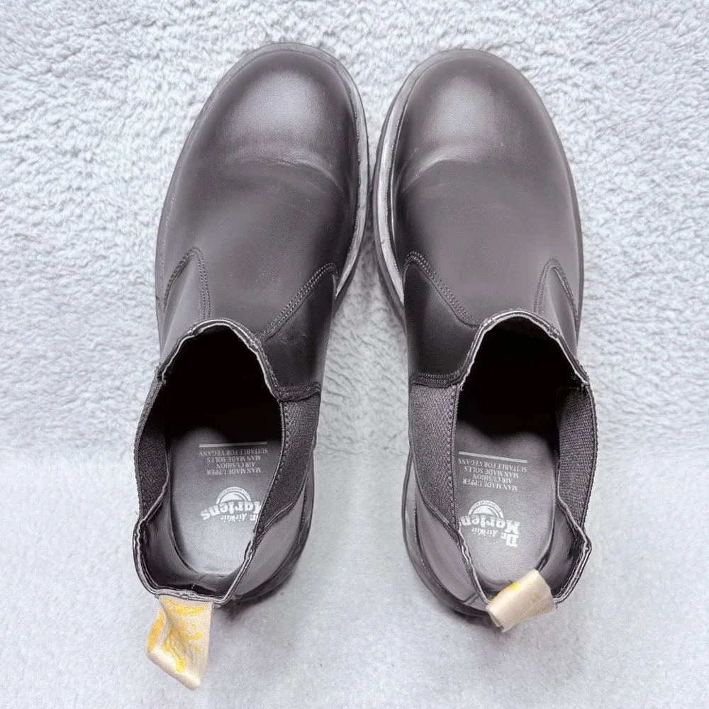 Dr Martens Vegan 2976 Quad Mens Size 13 Chelsea Boots Black Felix Rub Off